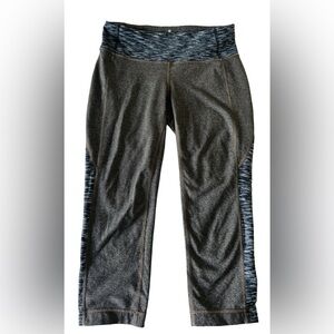 Athleta Gray and Blue Athletic Capri Leggings
Women size Small  yoga Pilates